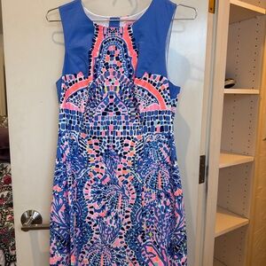Lilly Pulitzer Blue and Pink Patterned Dress